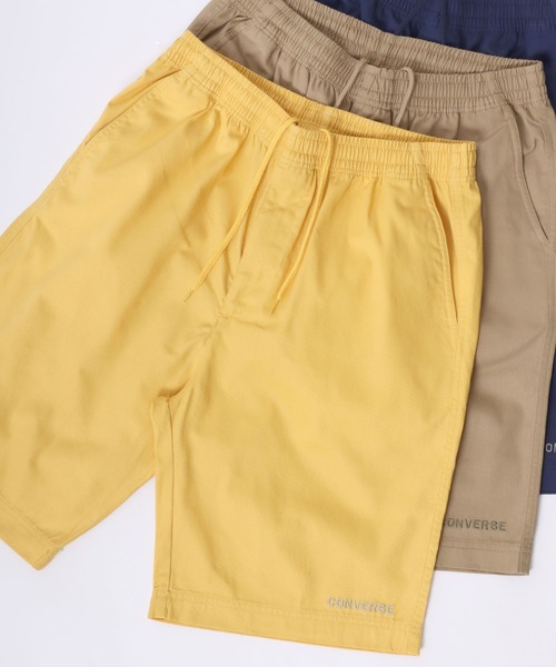 CONVERSE（コンバース）の「CONVERSE/コンバース コットンツイル ロゴ ワンポイント刺繍 無地 ショートパンツ/ショーツ/レディース メンズ（チノパンツ・メンズ・グリーン/ホワイト/イエロー/ベージュ/ピンク/ネイビー/ブルー/サックスブルー/ブラック/カーキ・M/LL/L）」の9枚目の写真