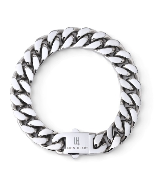 LION HEART シルバー ブラックコーティング チェーン ブレスレット LION HEART/ライオンハート サージカルステンレス チェーン
