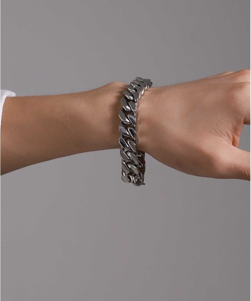 LION HEART（ライオンハート）の「【限定展開】“LH-1”チャンキーチェーンブレスレット（type B）/ステンレススティール【LION HEART / ライオンハート】（ブレスレット・メンズ・シルバー・ONE SIZE）」の19枚目の写真