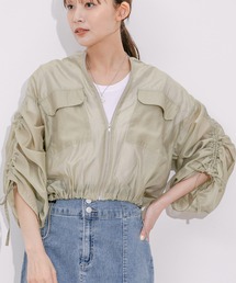 Jayro（ジャイロ）の「袖シャーリングショートブルゾン（ブルゾン）」