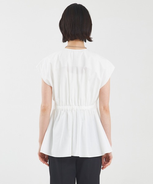 qualite（カリテ）の「タックペプラムブラウス（シャツ/ブラウス・レディース・カーキ/ブラック/オフホワイト・フリー）」の14枚目の写真