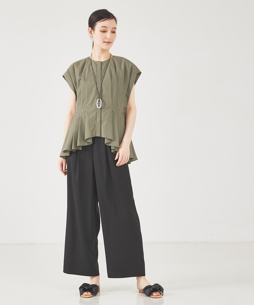 qualite（カリテ）の「タックペプラムブラウス（シャツ/ブラウス・レディース・カーキ/ブラック/オフホワイト・フリー）」の20枚目の写真