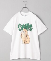 GANNI 動物プリント Tシャツ 半袖 GANNI ガニー アニマル プリント Tシャツ ホワイト - メルカリ