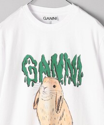 GANNI 星と月がプリントされたホワイトTシャツ item153152801701-1-2.jpg