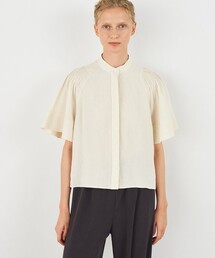 美品 24SS デプレ リネンラミーシルク ピンタックブラウス DES PRES 美品 24SS デプレ リネンラミーシルク ピンタックブラウス DES