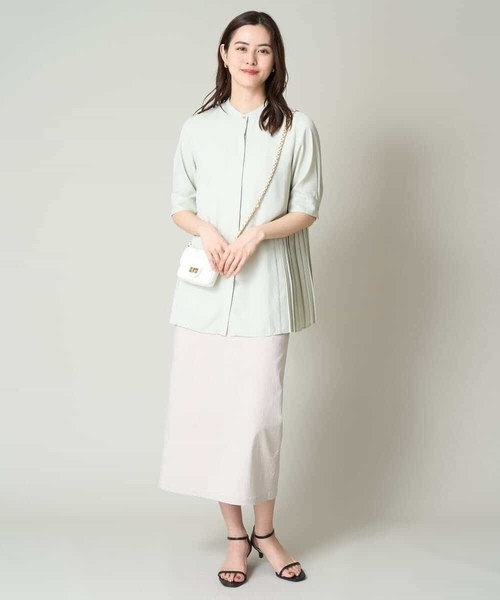 a.v.v（アーヴェヴェ）の「サイドプリーツブラウス（シャツ/ブラウス・レディース・ベージュ/グリーン/グレー・36/40/38/34/42）」の10枚目の写真