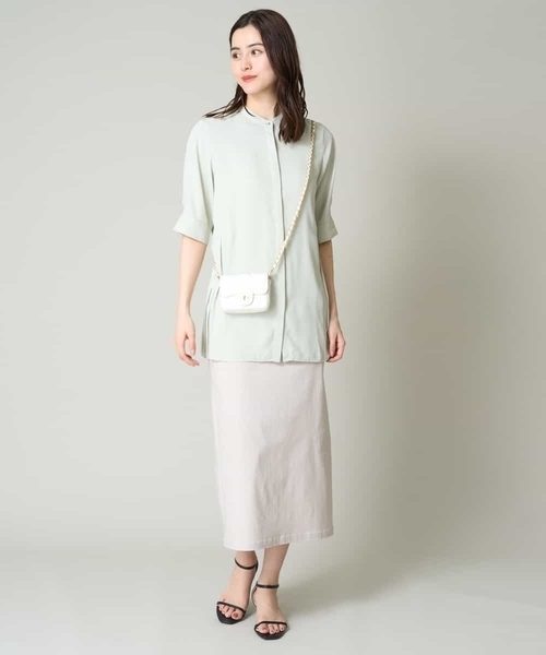 a.v.v（アーヴェヴェ）の「サイドプリーツブラウス（シャツ/ブラウス・レディース・ベージュ/グリーン/グレー・36/40/38/34/42）」の12枚目の写真