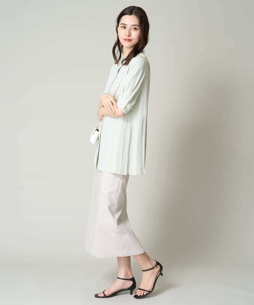 a.v.v（アーヴェヴェ）の「サイドプリーツブラウス（シャツ/ブラウス・レディース・ベージュ/グリーン/グレー・36/40/38/34/42）」の13枚目の写真