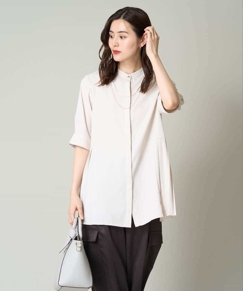 a.v.v（アーヴェヴェ）の「サイドプリーツブラウス（シャツ/ブラウス・レディース・ベージュ/グリーン/グレー・36/40/38/34/42）」の19枚目の写真