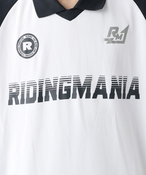 Ridingmania（ライディングマニア）の「【Ridingmania/ライディングマニア】 袖サイドライン/ルーズゲームシャツ（Tシャツ/カットソー・メンズ・グレー系その他/パープル/オフホワイト・LARGE/MEDIUM）」の16枚目の写真