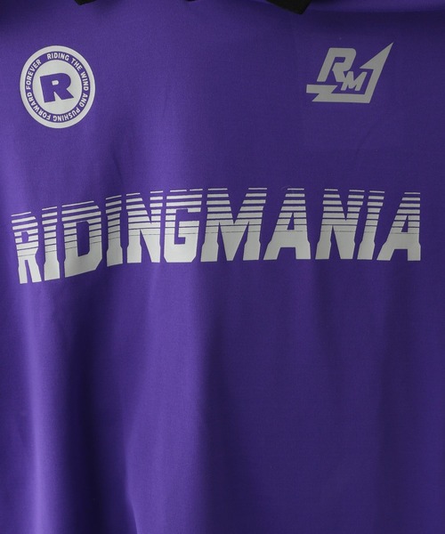 Ridingmania（ライディングマニア）の「【Ridingmania/ライディングマニア】 袖サイドライン/ルーズゲームシャツ（Tシャツ/カットソー・メンズ・グレー系その他/パープル/オフホワイト・LARGE/MEDIUM）」の18枚目の写真