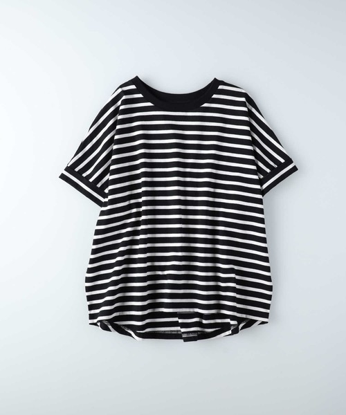 BACK NUMBER（バックナンバー）の「BACK NUMBER(バックナンバー)汗染み防止半袖Tシャツ（Tシャツ/カットソー・レディース・ダークグレー/ホワイト×ネイビー/ブラック/ホワイト/カーキブラウン/ブラック×ホワイト・L/M/S/XL）」の4枚目の写真