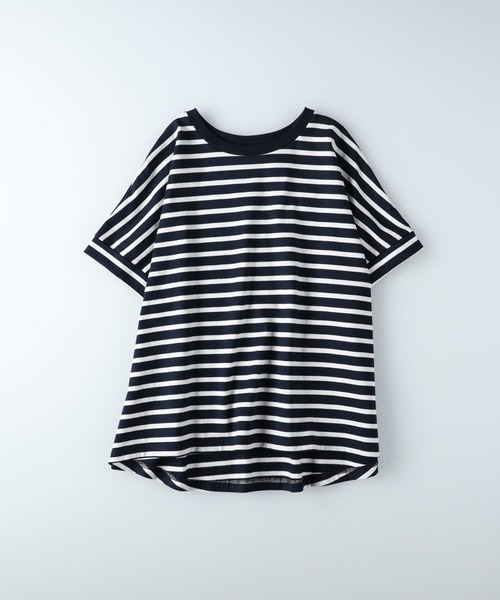 BACK NUMBER（バックナンバー）の「BACK NUMBER(バックナンバー)汗染み防止半袖Tシャツ（Tシャツ/カットソー・レディース・ダークグレー/ホワイト×ネイビー/ブラック/ホワイト/カーキブラウン/ブラック×ホワイト・L/M/S/XL）」の2枚目の写真