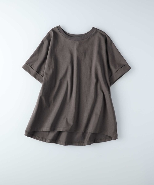 BACK NUMBER（バックナンバー）の「BACK NUMBER(バックナンバー)汗染み防止半袖Tシャツ（Tシャツ/カットソー・レディース・ダークグレー/ホワイト×ネイビー/ブラック/ホワイト/カーキブラウン/ブラック×ホワイト・L/M/S/XL）」の5枚目の写真