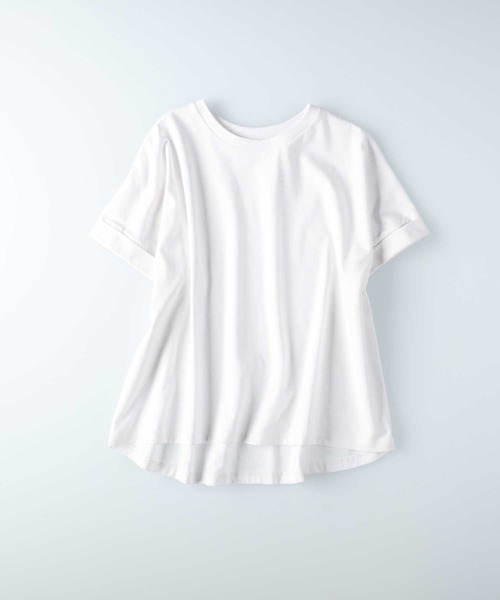 BACK NUMBER（バックナンバー）の「BACK NUMBER(バックナンバー)汗染み防止半袖Tシャツ（Tシャツ/カットソー・レディース・ダークグレー/ホワイト×ネイビー/ブラック/ホワイト/カーキブラウン/ブラック×ホワイト・L/M/S/XL）」の7枚目の写真