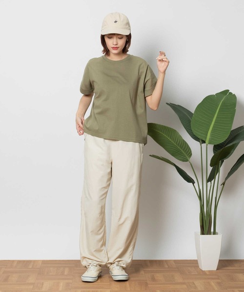 BACK NUMBER（バックナンバー）の「BACK NUMBER(バックナンバー)汗染み防止半袖Tシャツ（Tシャツ/カットソー・レディース・ダークグレー/ホワイト×ネイビー/ブラック/ホワイト/カーキブラウン/ブラック×ホワイト・L/M/S/XL）」の9枚目の写真