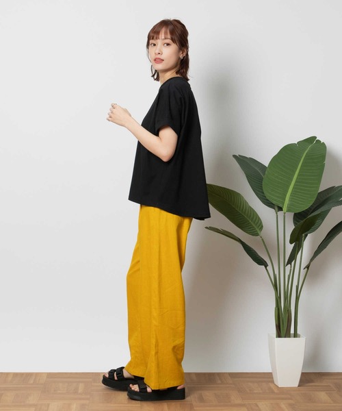 BACK NUMBER（バックナンバー）の「BACK NUMBER(バックナンバー)汗染み防止半袖Tシャツ（Tシャツ/カットソー・レディース・ダークグレー/ホワイト×ネイビー/ブラック/ホワイト/カーキブラウン/ブラック×ホワイト・L/M/S/XL）」の15枚目の写真