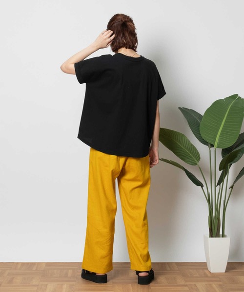 BACK NUMBER（バックナンバー）の「BACK NUMBER(バックナンバー)汗染み防止半袖Tシャツ（Tシャツ/カットソー・レディース・ダークグレー/ホワイト×ネイビー/ブラック/ホワイト/カーキブラウン/ブラック×ホワイト・L/M/S/XL）」の16枚目の写真