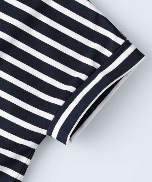 BACK NUMBER（バックナンバー）の「BACK NUMBER(バックナンバー)汗染み防止半袖Tシャツ（Tシャツ/カットソー・レディース・ダークグレー/ホワイト×ネイビー/ブラック/ホワイト/カーキブラウン/ブラック×ホワイト・L/M/S/XL）」の21枚目の写真