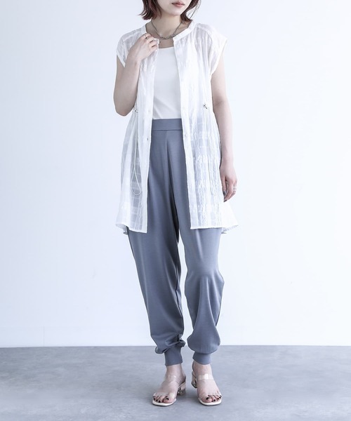 n'OrLABEL(ノアールレーベル)の「【機能素材】『【接触冷感】イージーケアジョガーパンツ』(その他パンツ・レディース・チャコール/ブラック/グレイッシュブルー・1/2)」の13枚目の写真