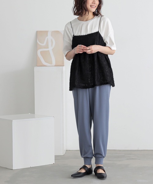 n'OrLABEL(ノアールレーベル)の「【機能素材】『【接触冷感】イージーケアジョガーパンツ』(その他パンツ・レディース・チャコール/ブラック/グレイッシュブルー・1/2)」の21枚目の写真