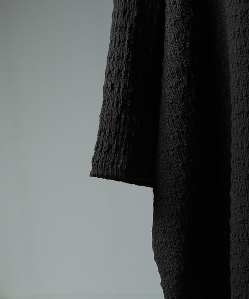 NILWAY（ニルウェイ）の「ジャガードニットルーズポロシャツ/ジャガード ルーズ 半袖ニット ポロシャツ（ポロシャツ・メンズ・アイボリー/ブルー/チャコール/ブラック・LARGE/MEDIUM）」の14枚目の写真