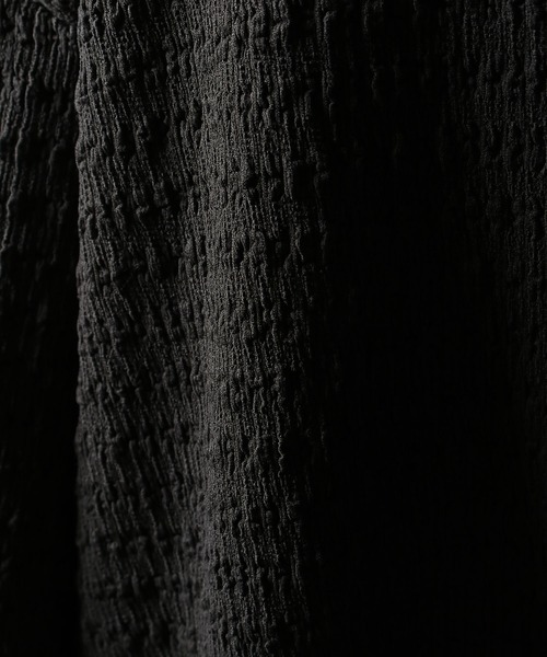 NILWAY（ニルウェイ）の「ジャガードニットルーズポロシャツ/ジャガード ルーズ 半袖ニット ポロシャツ（ポロシャツ・メンズ・アイボリー/ブルー/チャコール/ブラック・LARGE/MEDIUM）」の5枚目の写真