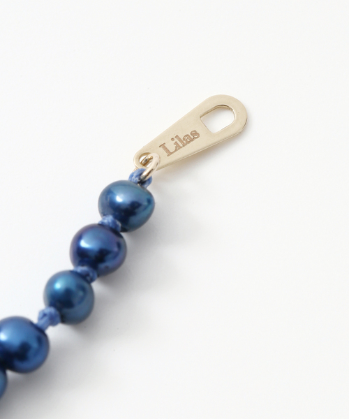 Lilas(リラ)の「インディゴパール3mm60cmネックレス K10(ネックレス・レディース・ネイビー・FREE)」の21枚目の写真