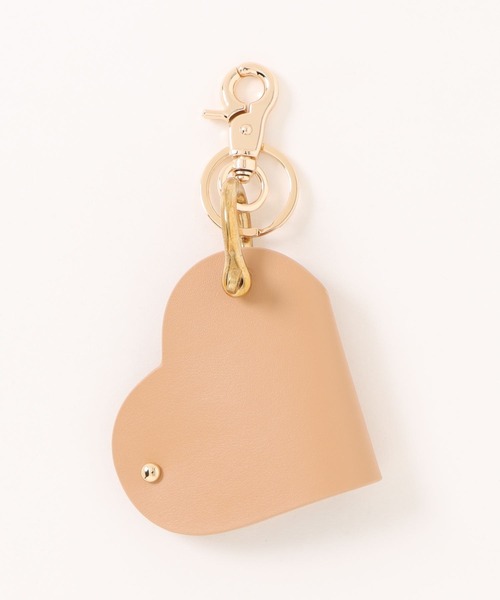 HASHIBAMI（ハシバミ）の「【HASHIBAMI】ハート型スマートキーリング（キーホルダー・レディース・ダークパープル/ベージュ/ブラック/グレイッシュベージュ/レッド/ブラウン/ベージュ系/バーガンディー/ピンク・FREE）」の4枚目の写真
