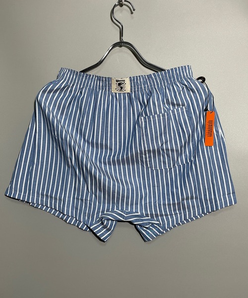 UNIVERSAL OVERALL（ユニバーサルオーバーオール）の「UNIVERSAL OVERALL ユニバーサルオーバール ストライプワークトランクス(LS)（トランクス・メンズ・ライトグレー/ブラック/ブルー/ライトピンク・M/L/XL）」の13枚目の写真