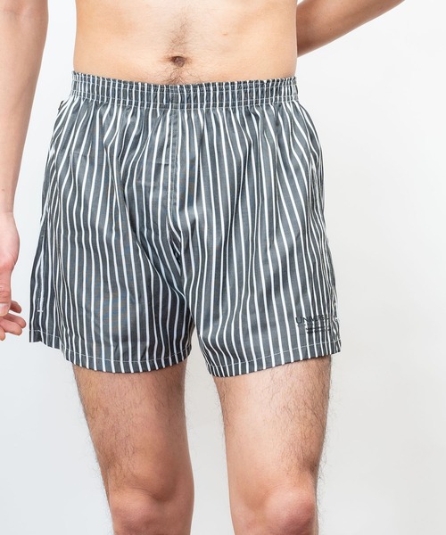 UNIVERSAL OVERALL（ユニバーサルオーバーオール）の「UNIVERSAL OVERALL ユニバーサルオーバール ストライプワークトランクス(LS)（トランクス・メンズ・ライトグレー/ブラック/ブルー/ライトピンク・M/L/XL）」の8枚目の写真