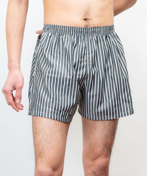 UNIVERSAL OVERALL（ユニバーサルオーバーオール）の「UNIVERSAL OVERALL ユニバーサルオーバール ストライプワークトランクス(LS)（トランクス・メンズ・ライトグレー/ブラック/ブルー/ライトピンク・M/L/XL）」の7枚目の写真