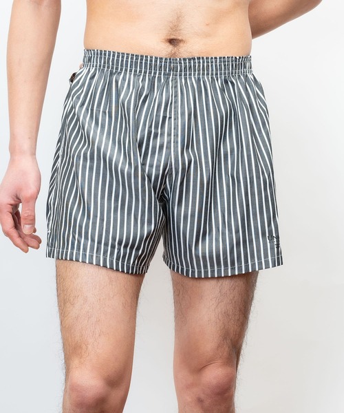 UNIVERSAL OVERALL（ユニバーサルオーバーオール）の「UNIVERSAL OVERALL ユニバーサルオーバール ストライプワークトランクス(LS)（トランクス・メンズ・ライトグレー/ブラック/ブルー/ライトピンク・M/L/XL）」の9枚目の写真