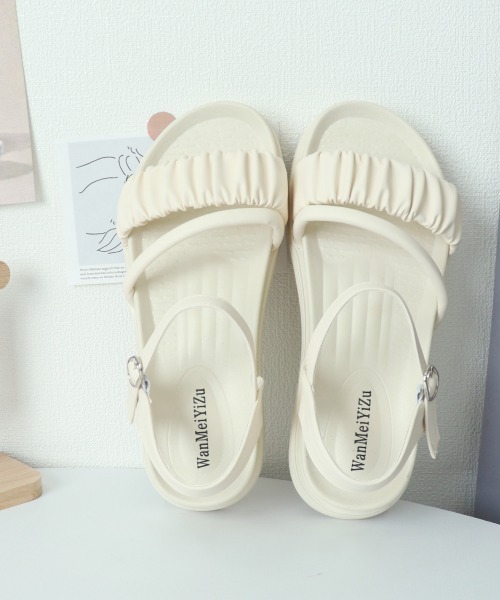 Miniministore(ミニミニストア)の「厚底サンダル レディース 美脚 夏靴(サンダル・レディース・ブラック/アイボリー/ベージュ・22.5cm/23.5cm/24.0cm/24.5cm/25.0cm/23.0cm)」の2枚目の写真