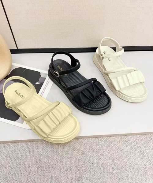 Miniministore(ミニミニストア)の「厚底サンダル レディース 美脚 夏靴(サンダル・レディース・ブラック/アイボリー/ベージュ・22.5cm/23.5cm/24.0cm/24.5cm/25.0cm/23.0cm)」の11枚目の写真
