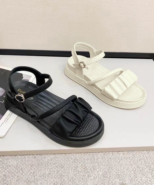 Miniministore(ミニミニストア)の「厚底サンダル レディース 美脚 夏靴(サンダル・レディース・ブラック/アイボリー/ベージュ・22.5cm/23.5cm/24.0cm/24.5cm/25.0cm/23.0cm)」の12枚目の写真