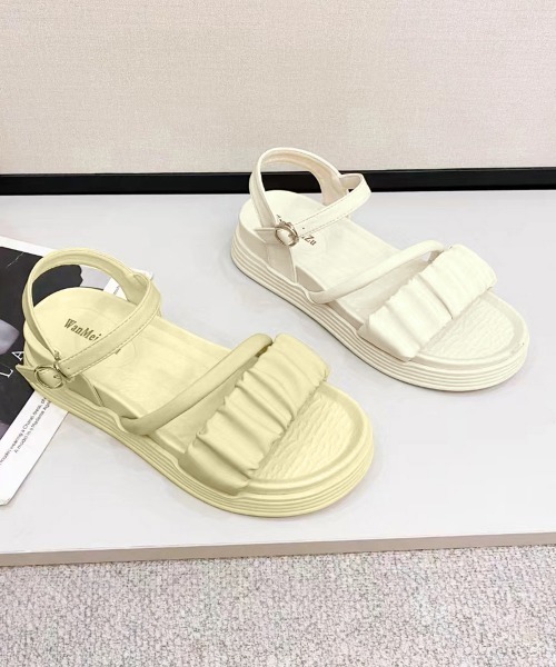 Miniministore(ミニミニストア)の「厚底サンダル レディース 美脚 夏靴(サンダル・レディース・ブラック/アイボリー/ベージュ・22.5cm/23.5cm/24.0cm/24.5cm/25.0cm/23.0cm)」の13枚目の写真