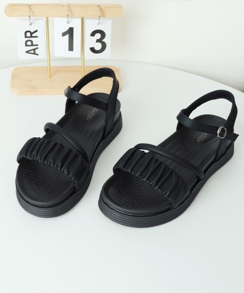 Miniministore(ミニミニストア)の「厚底サンダル レディース 美脚 夏靴(サンダル・レディース・ブラック/アイボリー/ベージュ・22.5cm/23.5cm/24.0cm/24.5cm/25.0cm/23.0cm)」の14枚目の写真