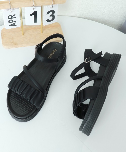 Miniministore(ミニミニストア)の「厚底サンダル レディース 美脚 夏靴(サンダル・レディース・ブラック/アイボリー/ベージュ・22.5cm/23.5cm/24.0cm/24.5cm/25.0cm/23.0cm)」の15枚目の写真