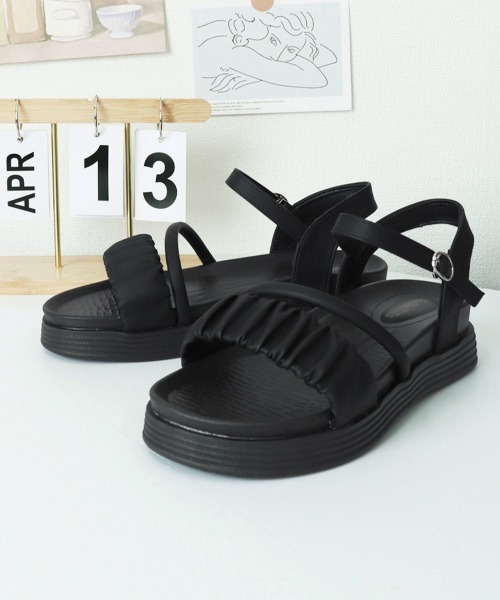 Miniministore(ミニミニストア)の「厚底サンダル レディース 美脚 夏靴(サンダル・レディース・ブラック/アイボリー/ベージュ・22.5cm/23.5cm/24.0cm/24.5cm/25.0cm/23.0cm)」の16枚目の写真