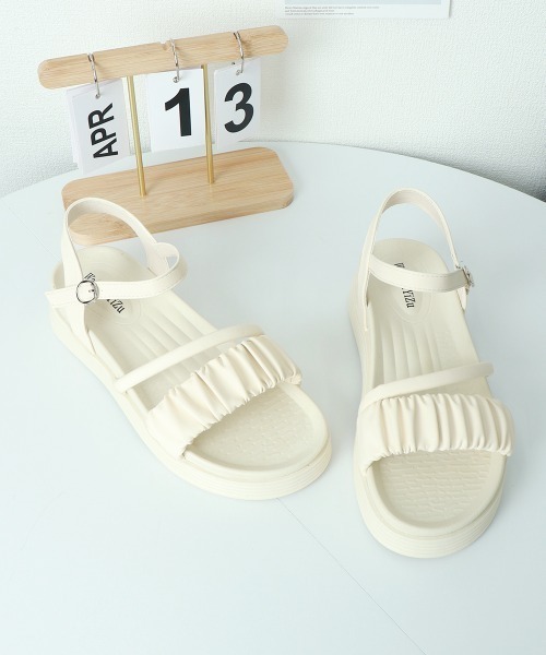 Miniministore(ミニミニストア)の「厚底サンダル レディース 美脚 夏靴(サンダル・レディース・ブラック/アイボリー/ベージュ・22.5cm/23.5cm/24.0cm/24.5cm/25.0cm/23.0cm)」の19枚目の写真