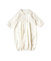 Hoppetta（ホッペッタ）の「【Hoppetta(ホッペッタ)】Wガーゼ丸衿　2wayドレス 50-70cm / ツーウェイオール（ロンパース）」