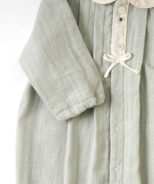 【Hoppetta(ホッペッタ)】Wガーゼ丸衿 2wayドレス 50-70cm / ツーウェイオール（ロンパース）｜Hoppetta（ホッペッタ）