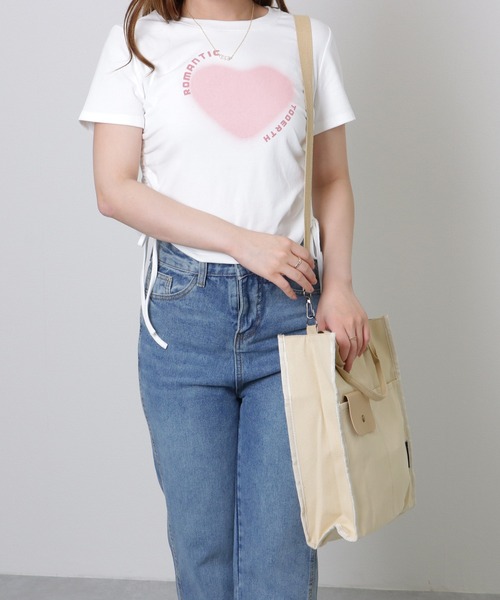 Lace Ladies（レースレディース）の「異素材ミックス 2WAY スクエア 大容量 トートバッグ（トートバッグ・レディース・ブラック/アイボリー/グリーン/ベージュ・FREE）」の14枚目の写真