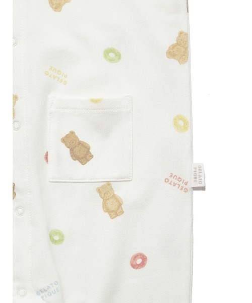 gelato pique（ジェラートピケ）の「【BABY】シリアルベア柄ロンパース（ルームウェア/パジャマ・キッズ・ピンク/オフホワイト・80/70）」の17枚目の写真