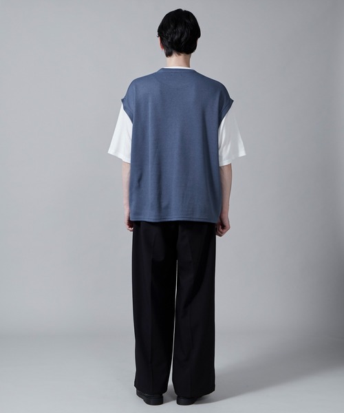 LUCY(ルーシー)の「LUCY/フェイクレイヤードベストT(Tシャツ/カットソー・メンズ・ネイビー/ダークグレー・LARGE/MEDIUM)」の16枚目の写真