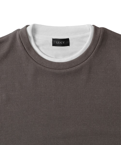 LUCY(ルーシー)の「LUCY/フェイクレイヤードベストT(Tシャツ/カットソー・メンズ・ネイビー/ダークグレー・LARGE/MEDIUM)」の20枚目の写真