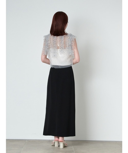 SNIDEL（スナイデル）の「スリットロングスカート（スカート・レディース・グリーン/ライトベージュ/ブラック・0/1）」の19枚目の写真