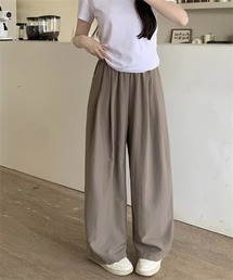 ウエストゴム ワイドタックパンツ
