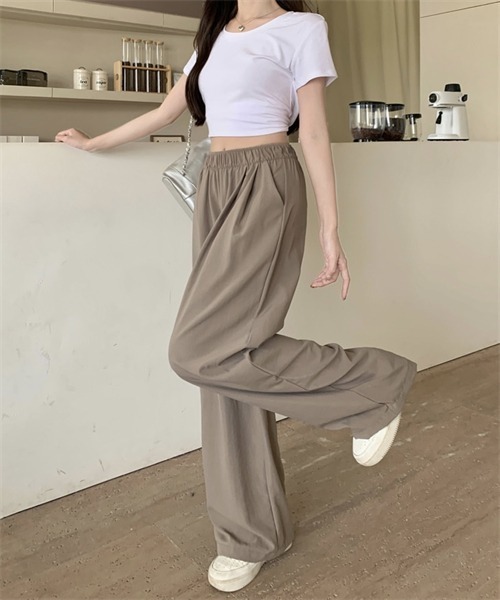 FREE STYLISTS(フリー スタイリスト)の「ウエストゴム ワイドタックパンツ(その他パンツ・レディース・ベージュ/ピンク/ブラック/グレー/モカ・L/XL/M)」の16枚目の写真